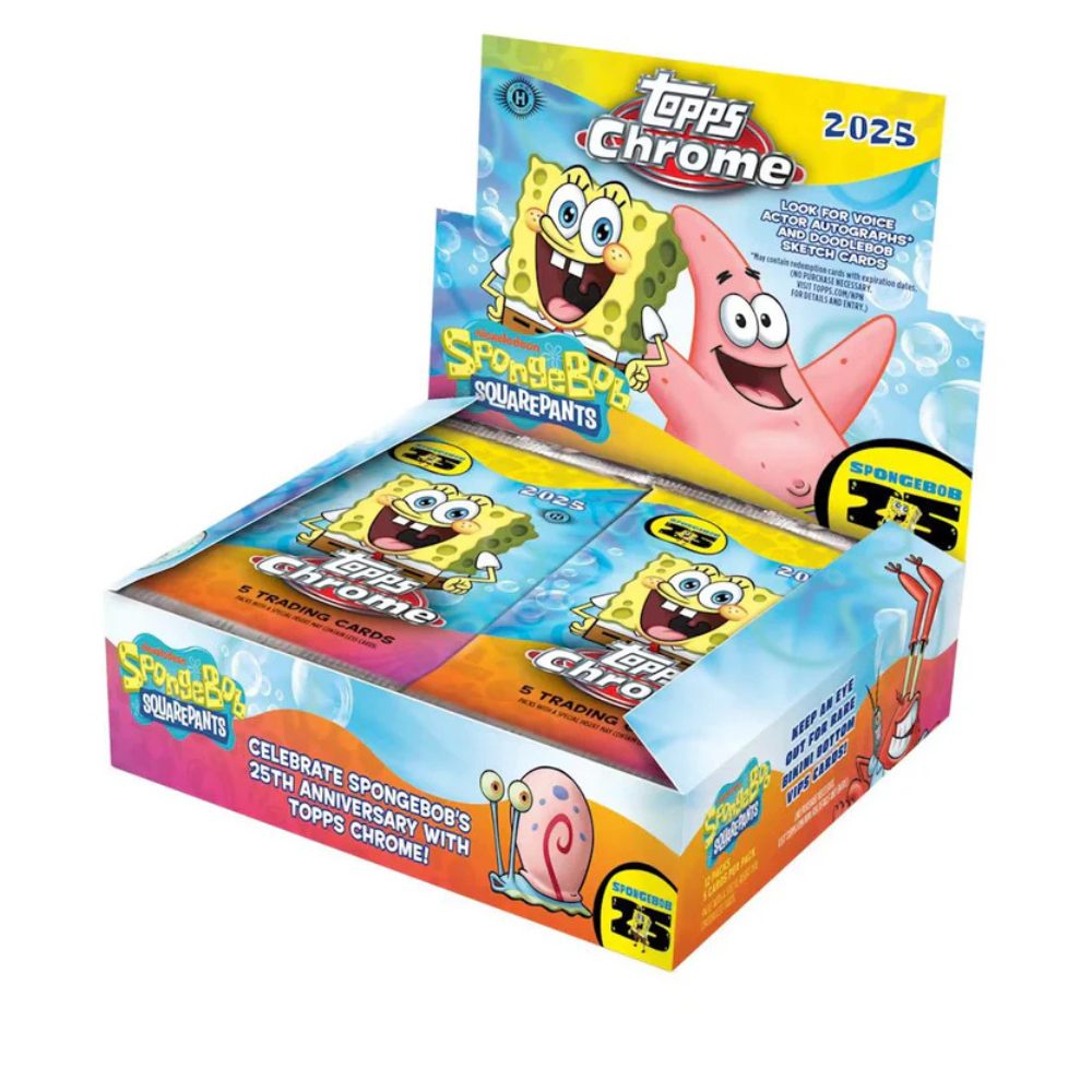 25 TOPPS CHROME SPONGEBOB 25TH ANNIVERSARY HOBBY